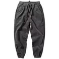 thumbnail image 2 of Pantalones ligeros de felpa para hombre: pantalones deportivos de punto de invierno, modernos e informales, cintura con cordón, puños elásticos, corte holgado, para hacer ejercicio, deporte o uso i, 2 of 4