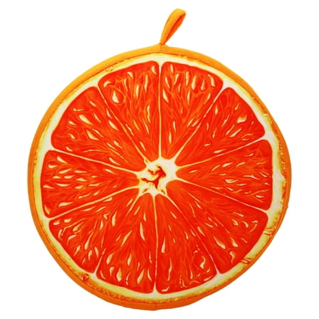 FRCOLOR Orange Throw Pillows Fruit Plush Cushion Pillow PP Cotton Stuffer 1Set