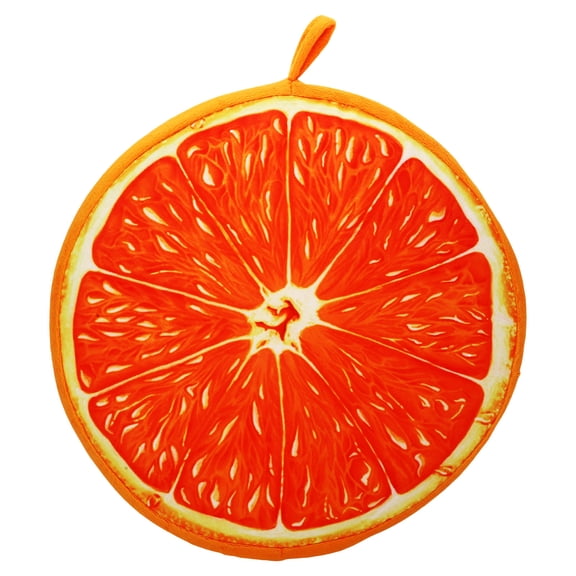 FRCOLOR Orange Throw Pillows Fruit Plush Cushion Pillow PP Cotton Stuffer 1Set