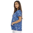 thumbnail image 2 of Just Love Women's V-Neck Printed Scrub Top (Happy Hannukah, X-Large), 2 of 3