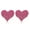 Pink, variant on Women Crystal Heart Stud Earrings Colored Painting Cocktail Costume Party Jewelry