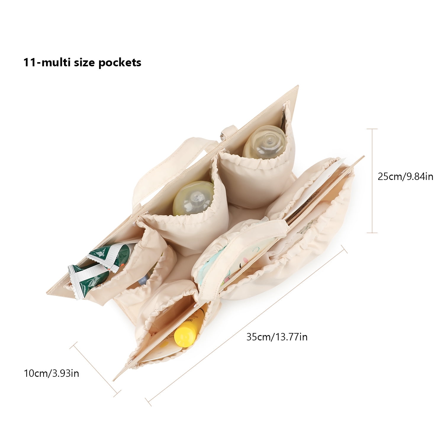 SPEKSEE Tote Bag Organizer Insert - Multi-Pocket Storage for Maternity and Baby Items, Convertible Diaper Bag