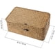 thumbnail image 2 of 2X Caja de Almacenamiento Tejida Una Mano de Algas Marinas Caja de Almacenamiento Canasta de Almacenamiento Organizador de Maquillaje Contenedor Multipropósito con Tapa, 2 of 5