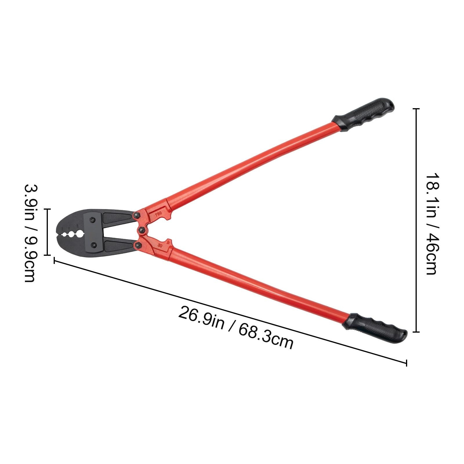 VEVOR Hand Swager Crimper 30 Inch,Swaging Tool for 5/32" 1/4" 5/16" Wire Rope,Hand Cimping Tool for Copper Aluminum Oval Sleeves and Stop Sleeves,Wire Rope Crimping Tool Swage Tool Long Handle Lab