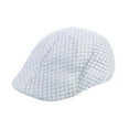 thumbnail image 4 of Gorra plana de malla transpirable para hombre, ideal para pescar en verano, para personas de mediana edad y mayores. Blanco, 4 of 9