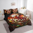 thumbnail image 2 of Homewish Red Winged Dragon 7-Piece King Bedding,Vintage Wildlife King Bed in a Bag,Black Reversible, 2 of 8