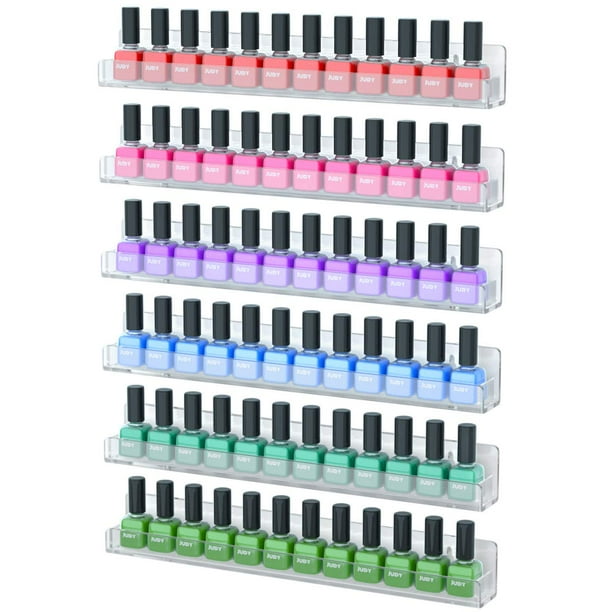 Esmalte de uñas NIUBEE para montaje en pared, acrílico transparente, 6 unidades