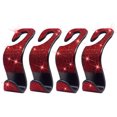 thumbnail image 1 of Car Purse Hook Bling Rhinestone Car Hooks for Women Girls, 4 Packs Crystal Auto Back Seat Hangers Rear Headrest Hooks(Red), 1 of 4