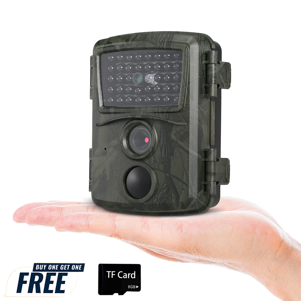 Mini Trail Camera 12MP 1080P Game Motion Activated Outdoor Wildlife Camera IP54 Waterproof for