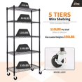 Shelving Units and Storage on 3'' Wheels with Shelf Liners Set of 5