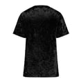 thumbnail image 6 of Womens Clothes Kelon Womens Summer Tops Short Sleeve Shirts Crew Neck Velvet Fashion Tunics Trendy Flowy Clothing Vacation Clothes Cruise Outfits, XL, 6 of 8