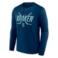 thumbnail image 2 of Men's Fanatics Deep Sea Blue Seattle Kraken Covert Long Sleeve T-Shirt, 2 of 3