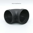 thumbnail image 3 of Kenally Codo de tubo de conducto de 75mm, conducto de ventilación de coche, conector de salida negro en forma de L, calentador de Vehículos, repuestos y accesorios Mis, 3 of 6