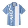 thumbnail image 5 of Mens Button Down Vacation Shirts Short Sleeve Print Buttons Up Summer Beach Hawaiian Cuban Shirt, 5 of 5