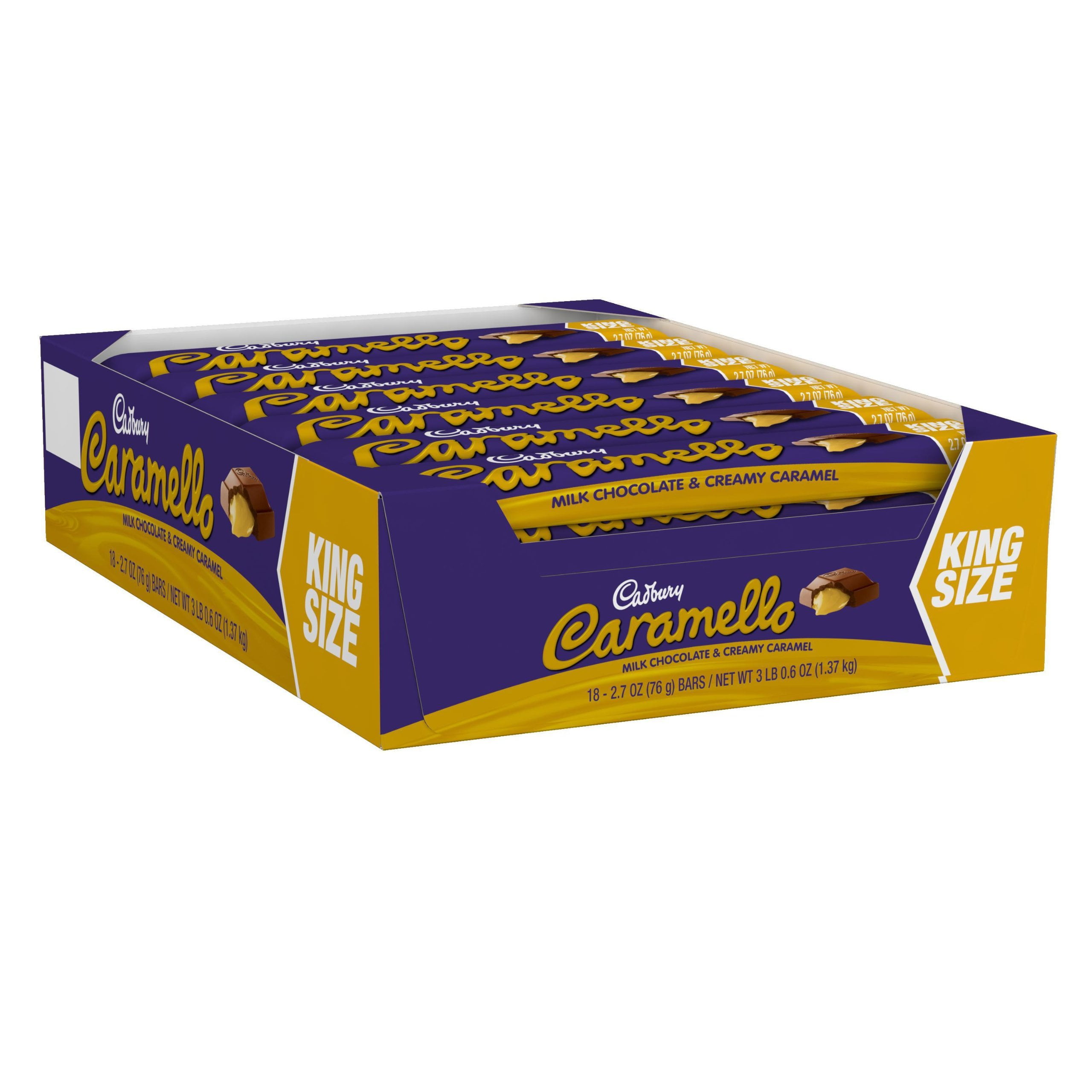 CARAMELLO Chocolate Caramel Candy Bar, King Size (Pack of 18) Walmart