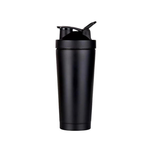Protein Shaker Bottle Protein Mixture Bottle, Bottle with Metal Wire Stirring Ball, Protein Bottle, Modern Stainless Steel Shake Bottle with Metal Ball for Protein Bottle