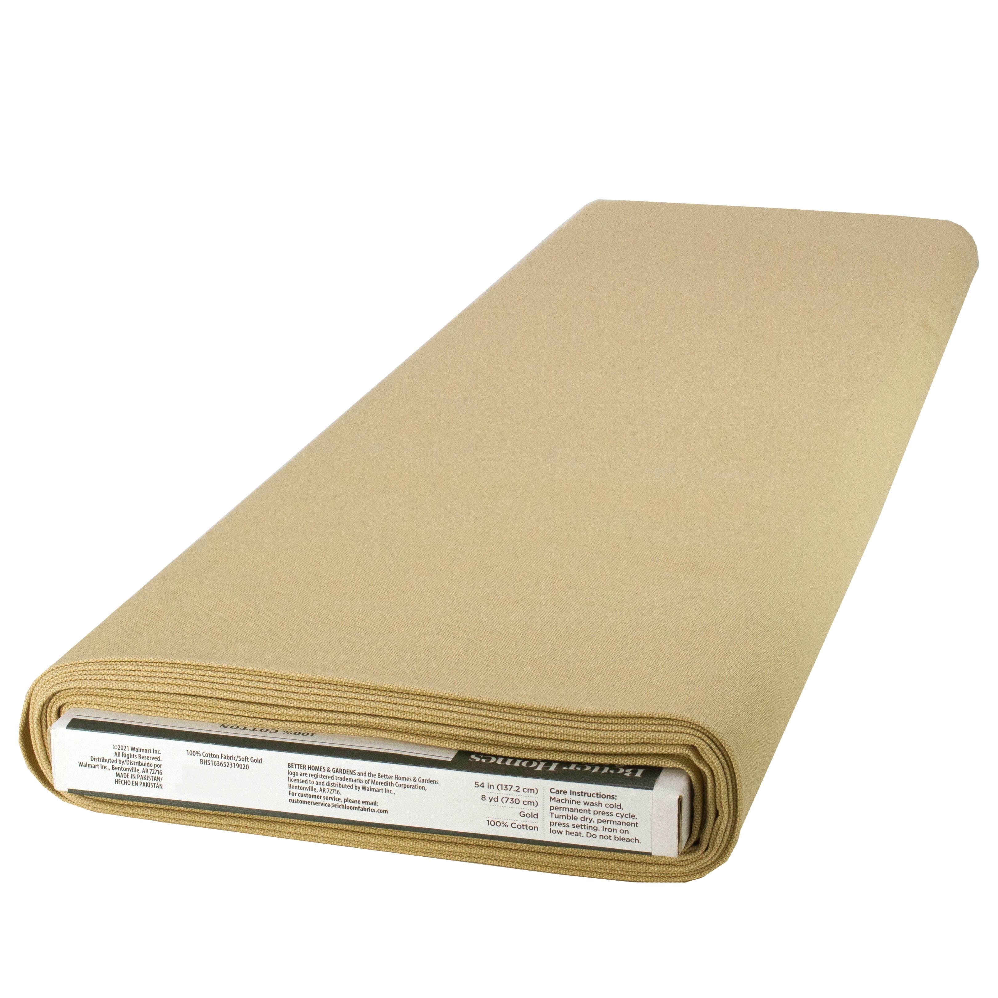 Better Homes & Gardens 54 inch Width 100% Cotton Fabric, 8 Yard by the Bolt, Solid Gold