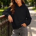 thumbnail image 5 of Eltusu Girls Cotton Hoodies, Long SLeeeve Spring Fall Comfort Pullover Hooded Sweatshirts Black Size 2-3 T, 5 of 8