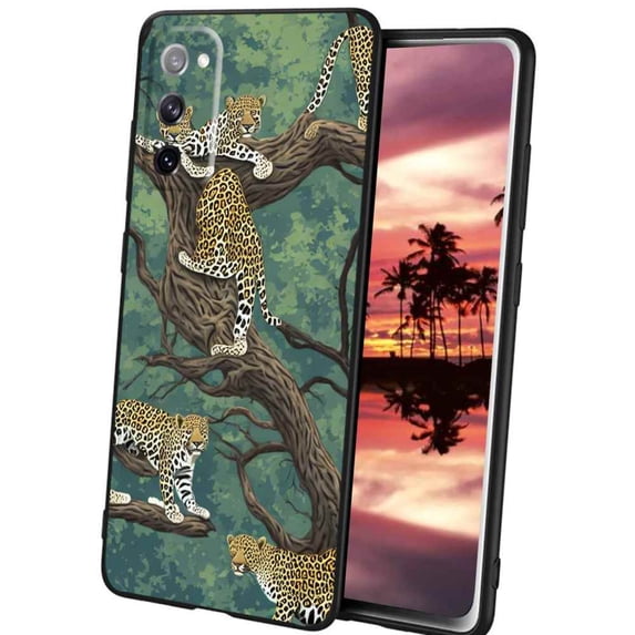 Compatible with Samsung Galaxy S20 Phone Case, Leopards Case Men Women, Flexible Silicone Shockproof Case for Samsung Galaxy S20