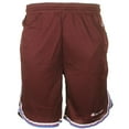 thumbnail image 2 of Champion Men's Athletic Mesh Pocket Striped Gym Basketball Shorts 9" Red L, 2 of 3