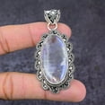 thumbnail image 2 of Natural Crystal Quartz Gemstone Handmade 925 Sterling Silver Pendant 2.56", 2 of 2