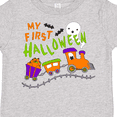 thumbnail image 4 of Inktastic My First Halloween- train with pumpkins, bats, cat,and ghost Boys or Girls Toddler T-Shirt, 4 of 5