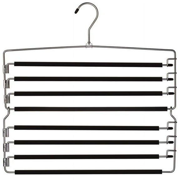 USTECH 8-Tier Pants Folding Organizer Hanger with Non-slip Swing Arms- 2 Pack