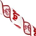 thumbnail image 2 of Vickerman 4" x 5 Yards White Falala Chain Stitch Embr Tissue Back Canvas Ribbon., 2 of 3