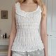 thumbnail image 3 of Gibobby Top de belleza para mujer, tirantes de chaleco sin mangas con orejas de frescas pequeñas(Blanco,M), 3 of 5