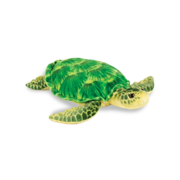 Real Planet 13.5" Green Sea Turtle Realistic Stuffed Animal, Sea Turtle Ocean Plush Toy & STEM Learning Gift for Birthday Boys & Girls