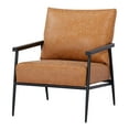 thumbnail image 4 of A&D Home Parker Vegan Leather Accent Chairs Set of 2, Camel, 4 of 8
