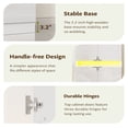 thumbnail image 5 of 71" Tall Kitchen Pantry, Pantry Storage Cabinet with High Gloss Doors, Modern Buffet Hutch Cabinet with Led Light and Adjustable Shelves for Dining Room, Living Room, White, 5 of 9