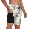 thumbnail image 3 of Gaeub Mardi Gras Carnival1 Mens Swim Trunks Stretch Beach Shorts Quick Dry for Men Swim Shorts Swimwear with Pockets- XX-Large, 3 of 9