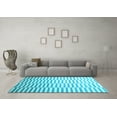thumbnail image 3 of Ahgly Company Indoor Square Abstract Light Blue Contemporary Area Rugs, 3' Square, 3 of 4