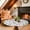 White, variant on Pink Spring Floral Fitted Tablecloth with Elastic Edged, Round Table Cloth for Dining Table, Flowers Botanical Elegant Grey Checkered Waterproof Oil Proof Table Cover for Indoor Outdoor 45"-54"
