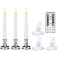 thumbnail image 1 of Velas cónicas de 3/4/6/9 Uds., velas de pilar LED sin llama, adornos para decoración del hogar Hugtrwg Para estrenar, 1 of 9