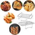 thumbnail image 4 of Parrilla de acero inoxidable de doble capa 201, accesorios para freidora de aire, parrilla rectangular para barbacoa, 4 of 6