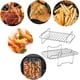 thumbnail image 3 of Parrilla de acero inoxidable de doble capa 201, accesorios para freidora de aire, parrilla rectangular para barbacoa, 3 of 5