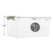 17 Qt Clear Storage Bins with Lids Clear Stackable Plastic Totes Containers 4 Pack 16x11.6x7.3 in