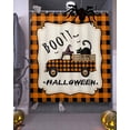 thumbnail image 3 of Shower Curtains for Bathroom-48"x72",Halloween Black Cat Orange Plaid Farm Truck Waterproof Bath Curtain Grommet Shower Curtain Set with Hooks,Witch Hat Boo Buffalo Grid Washable Bath Accessories, 3 of 9