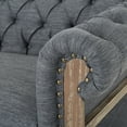 thumbnail image 2 of Noble House Petes Fabric Tufted 3 Seater Sofa, Charcoal, 2 of 8