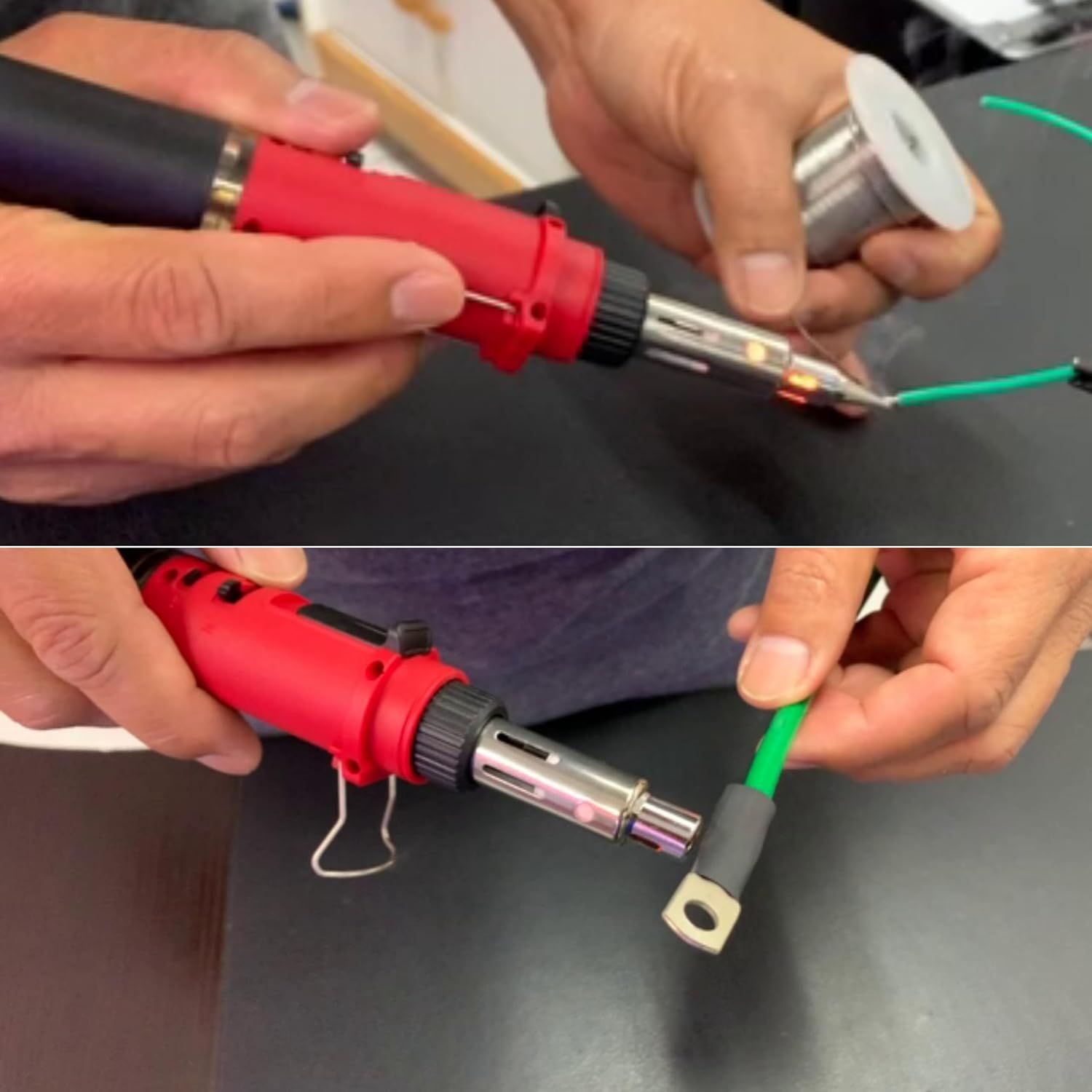 BLUEFIRE Butane Soldering Iron Kit - Portable Cordless Torch, Self-Igniting, HT-908K