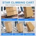 thumbnail image 6 of Stair Climbing Cart, 220 lbs Capacity, Foldable Heavy-Duty Hand Truck with 33.8-41.7 inch Adjustable Handle Height, 4 Universal Wheels & Elastic Ropes, Multipurpose Dolly for Warehouse Shopping, 6 of 8