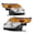 Chrome/Amber, variant on For 2011-2015 Ford Explorer Halogen Chrome Housing Projector Headlights Pair