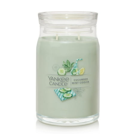 Yankee Candle Signature Large 2-Wick Candle, Cucumber Mint Cooler, 20 oz