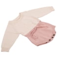 thumbnail image 3 of Ropa de bebé Mameluco infantil de algodón Monos Body de manga larga con estrella encantadora para niñas Rosa beige 80 cm, 3 of 9