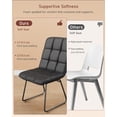 thumbnail image 6 of TacleeKii Dining Chairs Set of 2, Faux Leather Upholstered Dining Room Chairs with Metal Frame, for Kitchen Living Room, Black, 6 of 9