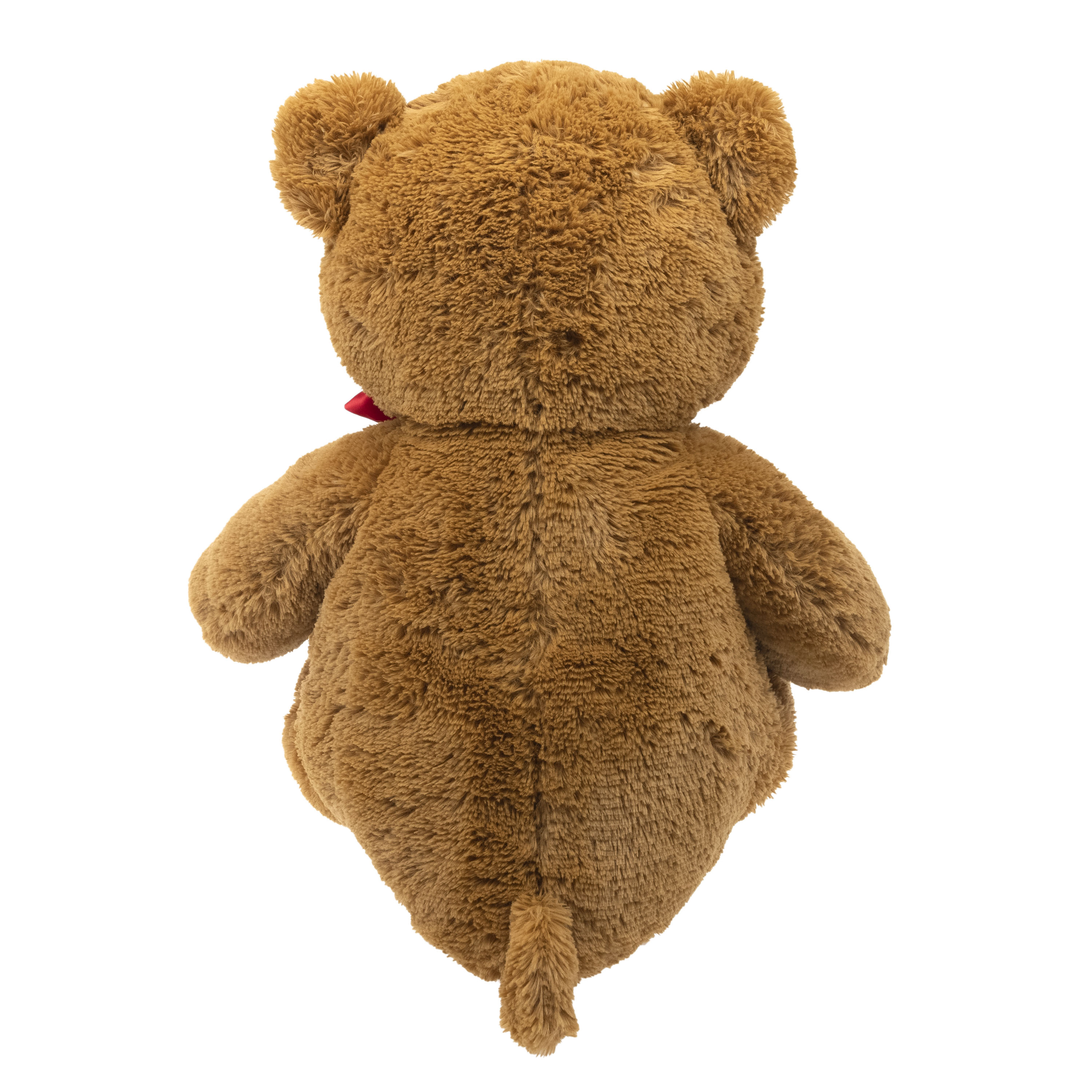 Way to Celebrate 33 inch Jumbo Plush Brown Bear with Red Ribbon, Child ...