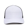 thumbnail image 3 of OC Sports OC502M Laser Perforated Font Panel Cap - White Black Black, 3 of 8