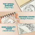thumbnail image 2 of TPLHOUSE Beauty of Boho Coloring Book Spiral Bound for Women Adults, A5 Wooden Cover, 30 Amazing Bohomian Woman Coloring Pages for Stress Relief and Relaxation, 2 of 6